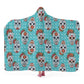 Dia de los muertos skull hooded fleece blanket, day of the dead sherpa blanket, dia de los muertos skull sherpa blanket, cinco de mayo skull