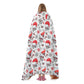 Grim reaper hooded blanket, Christmas skull hooded fleece blanket, skull in fire blanket hoodie, skull in fire christmas hooded blanket