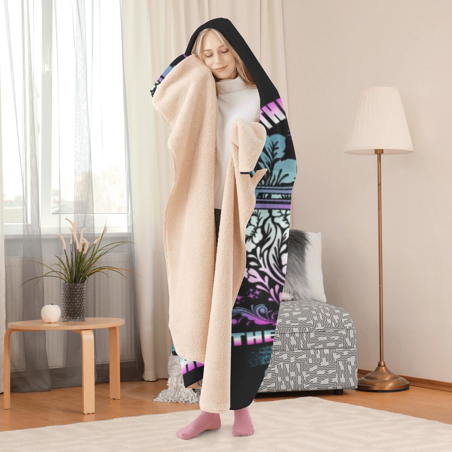 Sugar skull I am the kind of woman blanket Calavera skull warm blanket day of the dead hooded blanket adult sugar skull girl flannel hooded