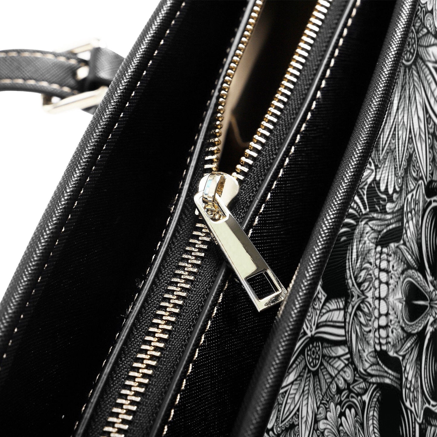 Horror wallet, flaming skull cosmetic bag, skeleton bag with shoulder strap, rose skull messenger bag, skeleton crossbody bag, flame skull