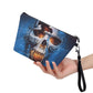 Evil shoulder bag, flaming skull travel bag, halloween handbag, skull in fire travel bag floral skull travel bag flame skull purse, evil bag