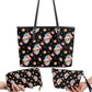 Skull messenger bag, christmas skull long wallet, flaming skull shoulder bag, flaming skull shoulder bag, flower skull messenger bag wallet