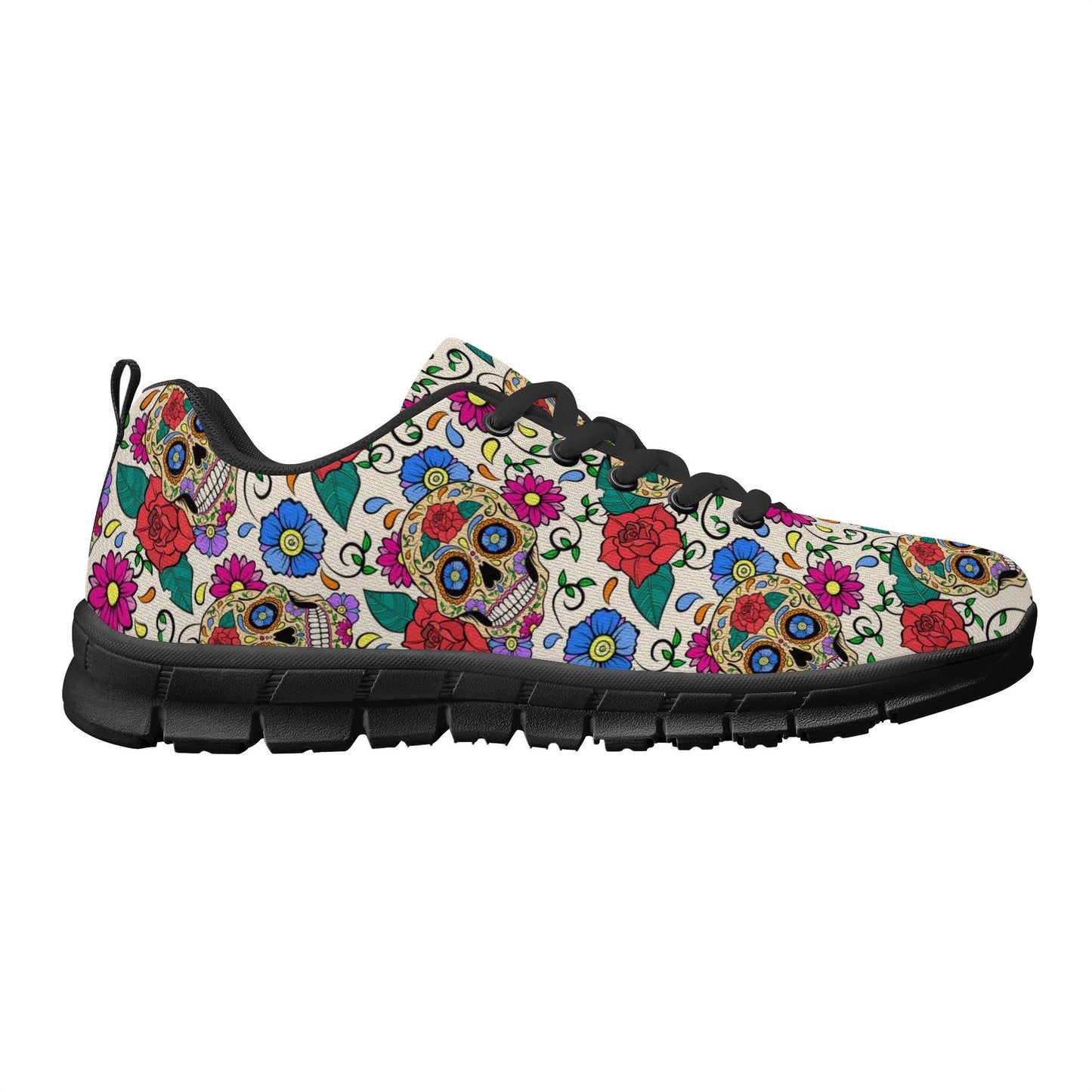 Candy skull athletic sneakers, dia de los muertos skull athletic running shoes, sugar skull athletic sneakers, candy skull athletic shoes