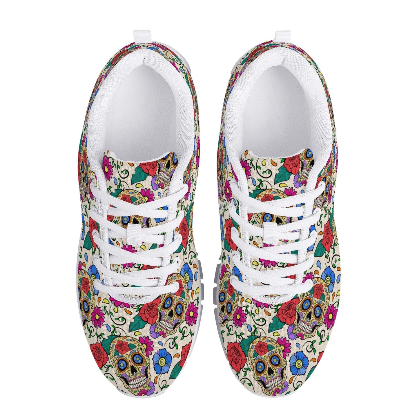 Candy skull athletic sneakers, dia de los muertos skull athletic running shoes, sugar skull athletic sneakers, candy skull athletic shoes