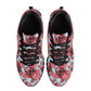 Floral skull lighweight running shoes, mexico athletic running shoes, floral skull lifestyle footwear, dia de los muertos skull running shoe