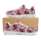 Floral skull lighweight running shoes, mexico athletic running shoes, floral skull lifestyle footwear, dia de los muertos skull running shoe