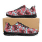 Floral skull lighweight running shoes, mexico athletic running shoes, floral skull lifestyle footwear, dia de los muertos skull running shoe