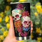 Dia de los muertos skull cup, floral sugar skull mug, dia de los muertos skull travel mug, sugar skull travel mug, candy skull travel mug