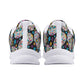 Floral sugar skull unisex sneakers, dia de los muertos skull lifestyle footwear, floral skull lifestyle footwear, floral sugar skull shoes