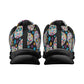 Floral sugar skull unisex sneakers, dia de los muertos skull lifestyle footwear, floral skull lifestyle footwear, floral sugar skull shoes