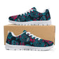 Floral sugar skull running sneakers, dia de los muertos skull running shoes, candy skull breathable sneakers, dia de los muertos skull shoes