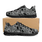 Grim reaper athletic running shoes, gothic skull athletic sneakers, flame skull breathable sneakers, biker skull shoes, flower skull shoes