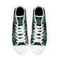 Grim reaper Goth men sneakers, punisher skull high-top shoes, skull in fire shoes, floral skull sneakers, grim reaper men shoes men shoes