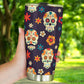 Mexico travel mug, day of the dead tumblr, floral sugar skull beer mug, day of the dead jumbo Mug, floral skull freezer Mug, candy skull cup