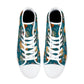 Floral skull hight top sneakers, candy skull shoes, calaveras skull canvas shoes, sugar skull shoes gift, cinco de mayo skull canvas shoes