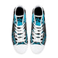 Horror causual sneakers, skull in fire shoes for him, grim reaper women sneakers, flame skull canvas sneakers, skeleton women sneakers shoes