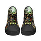 Flower skull causual shoes punisher skull canvas shoes death skull canvas sneakers floral skull shoes skull gothic shoes for her skull shoes