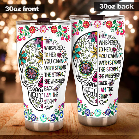 Sugar skull freezer Mug, sugar skull girl tumblr, sugar skull beer mug, sugar skull girl travel mug, mexico tumbler cup mug, sugar skull mug