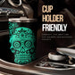 Dia de los muertos skull cup, mexican skull tumbler, sugar skull girl beer mug sugar skull girl beer mug floral skull freezer Mug, skull cup