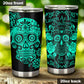 Dia de los muertos skull cup, mexican skull tumbler, sugar skull girl beer mug sugar skull girl beer mug floral skull freezer Mug, skull cup