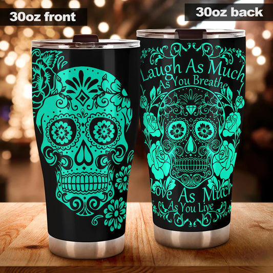 Dia de los muertos skull cup, mexican skull tumbler, sugar skull girl beer mug sugar skull girl beer mug floral skull freezer Mug, skull cup