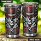 Skull tumbler cup mug, motorcycle skull travel mug, biker skull freezer Mug, flaming skull coffee mug, christmas skull jumbo Mug, gothic mug
