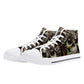Dragon skull causual sneakers, skull sneakers gift, horror sneakers gift, flaming skull sneakers gift, skull high top shoes, christmas skull