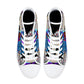 Flower skull high top shoes, flower skull shoes, floral skull women shoes biker skull women shoes motorcycle skull shoes for him, goth shoes