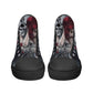 Gothic skull men shoes, evil high-top shoes, punisher skull shoes for him, skeleton high top shoes, death skull men shoes skull men sneakers
