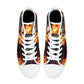 Biker skull canvas shoes, horror shoes, punisher skull high top shoes, horror canvas shoes motorcycle skull shoes evil flame skull men shoes