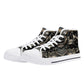 Biker skull high-top shoes, skull causual sneakers, flower skull canvas sneakers, grim reaper high-top shoes christmas skull canvas sneakers