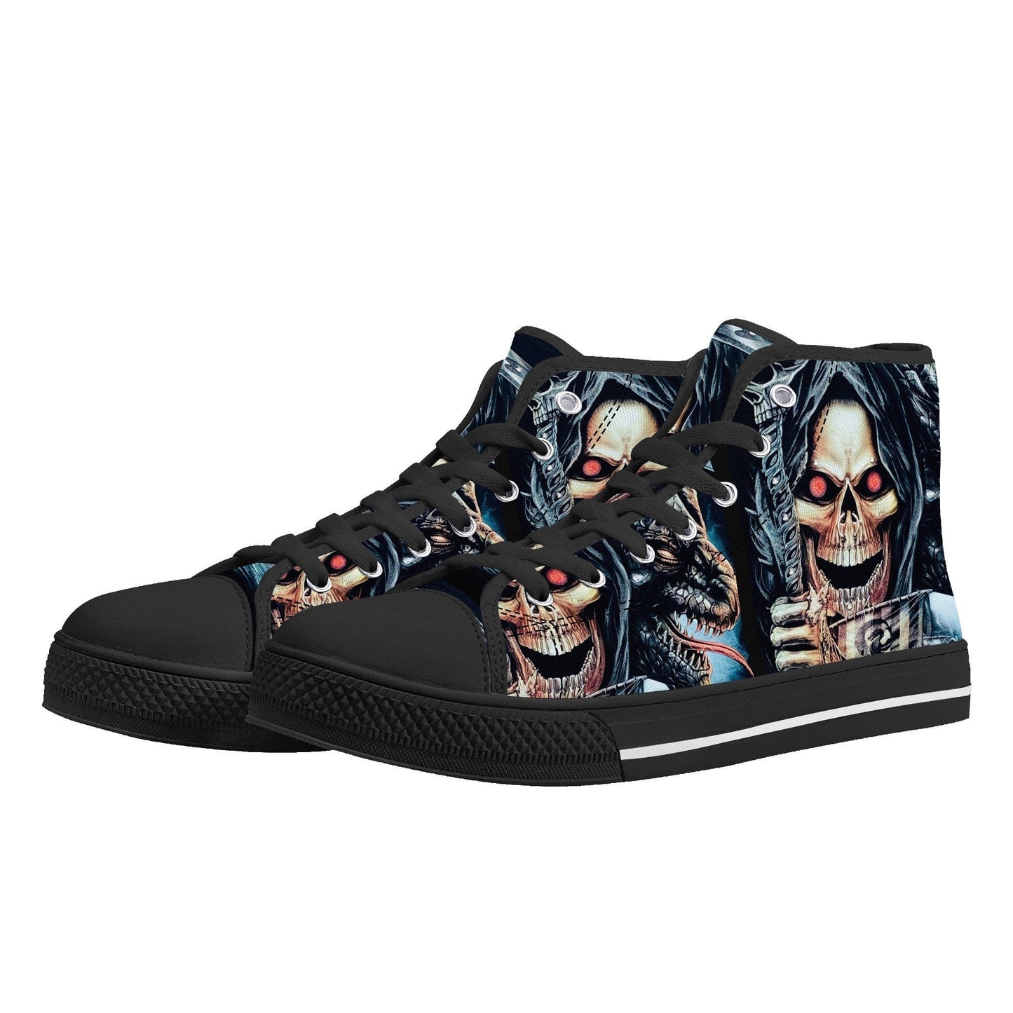 Punisher skull shoes, flame skull men sneakers, punisher skull men sneakers, flame skull shoes for him, evil men sneakers, floral skull shoe