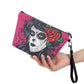 Mexican skull messenger bag, sugar skull travel bag, cinco de mayo skull travel bag, cinco de mayo skull wallet, floral sugar skull handbag