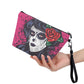 Mexican skull messenger bag, sugar skull travel bag, cinco de mayo skull travel bag, cinco de mayo skull wallet, floral sugar skull handbag