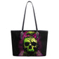 Biker skull bag with shoulder strap, skull in fire travel bag, flaming skull tote bag, punisher skull wallet gothic skull shoulder bag purse