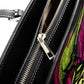 Biker skull bag with shoulder strap, skull in fire travel bag, flaming skull tote bag, punisher skull wallet gothic skull shoulder bag purse