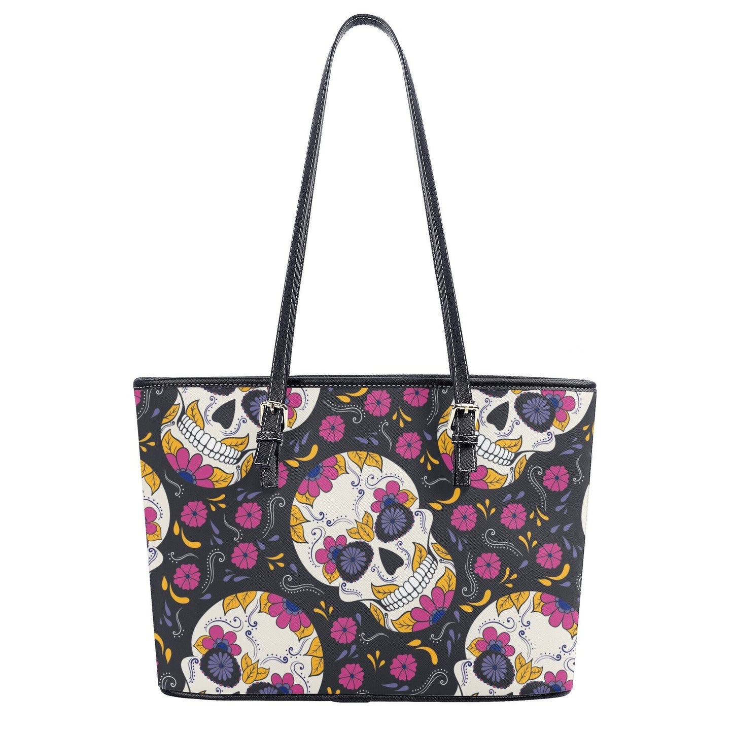 Sugar skull cosmetic wallet, day of the dead tote bag, floral sugar skull travel bag, mexican skull crossbody bag, sugar skull girl handbag