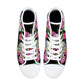 Day of the dead high-top shoes, mexico canvas shoes, floral skull shoes gift, cinco de mayo skull high-top shoes, sugar skull high-top shoes