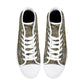 Military Goth canvas sneakers, death skull hight top sneakers, goth causual shoes, goth high-top shoes, flower skull canvas sneakers shoes