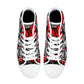 Grim reaper men shoes, horror women sneakers, evil canvas sneakers, motorcycle skull men sneakers, goth causual shoes, biker skull high top