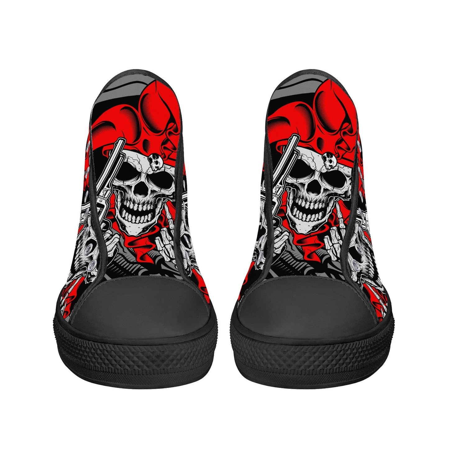 Grim reaper men shoes, horror women sneakers, evil canvas sneakers, motorcycle skull men sneakers, goth causual shoes, biker skull high top