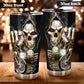 Skull cup, grim reaper tumbler cup mug, skull coffee mug, skull in fire cup, halloween freezer Mug, flame skull tumbler cup mug, flame skull