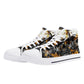 Flaming skull canvas sneakers, flame gothic skull shoes gift, reaper skull women shoes, rose skull canvas shoes, goth canvas shoes sneakers