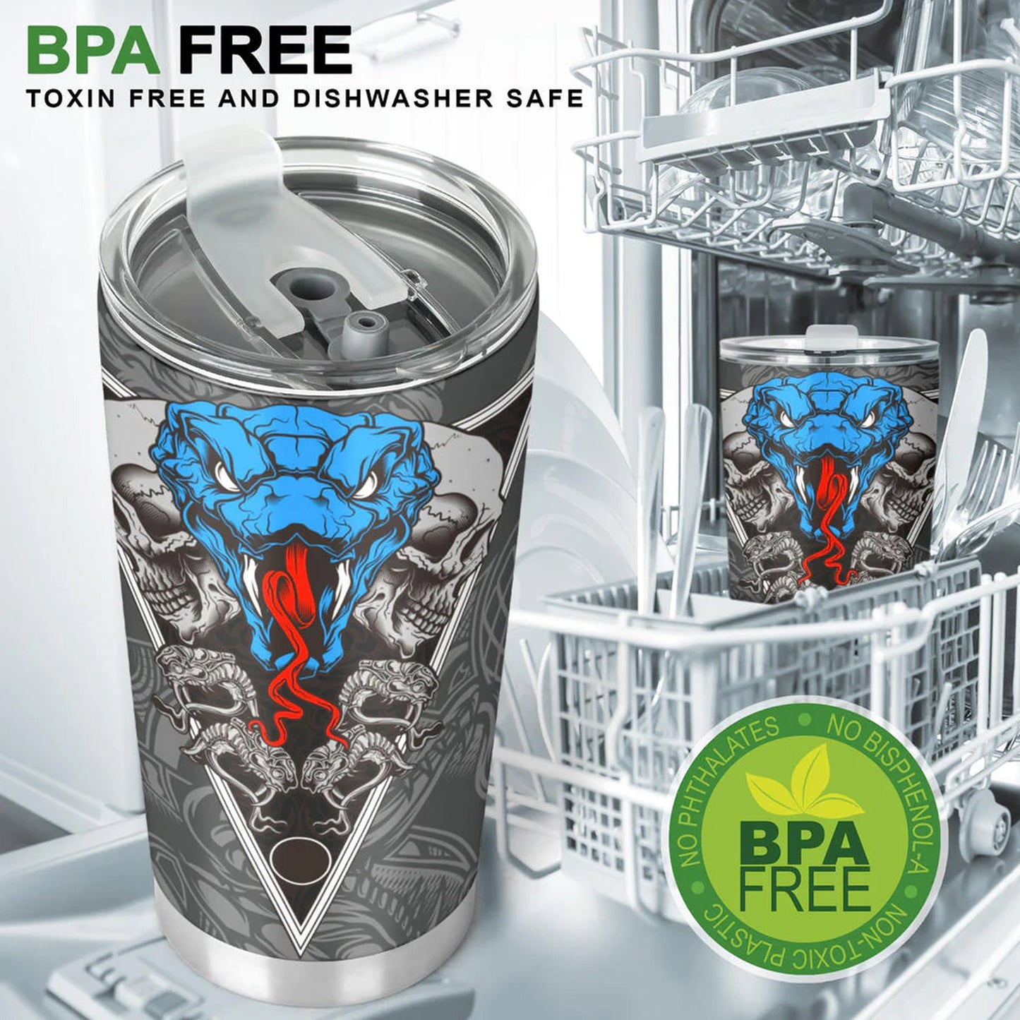 Death skull tumblr, flower skull travel mug, motorcycle skull beer mug, goth mug, grim reaper travel mug, floral skull cup, christmas skull