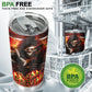 Skull in fire tumbler cup mug, goth jumbo Mug, rose skull beer mug, skeleton cup, halloween coffee mug, flaming skull cup, goth coffee mug