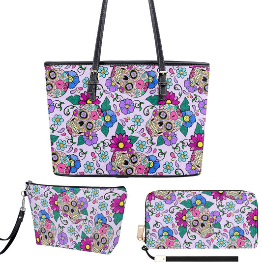 Candy skull long wallet calaveras skull shoulder bag day of the dead cosmetic wallet dia de los muertos skull shoulder bag sugar skull purse