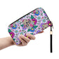 Candy skull long wallet calaveras skull shoulder bag day of the dead cosmetic wallet dia de los muertos skull shoulder bag sugar skull purse