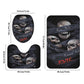 Evil bath rug, halloween rug for bathroom flaming skull bathroom toilet set punisher skull shower curtain grim reaper shower curtain bathrug