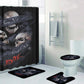Evil bath rug, halloween rug for bathroom flaming skull bathroom toilet set punisher skull shower curtain grim reaper shower curtain bathrug
