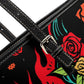 Mexico crossbody bag, sugar skull girl wallet, calaveras skull bag with shoulder strap, candy skull wallet, sugar skull girl handbag purse
